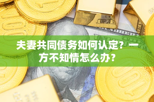 北京夫妻共同债务如何认定？一方不知情怎么办？