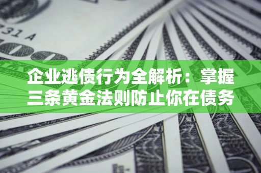 北京企业逃债行为全解析：掌握三条黄金法则防止你在债务乱局中“踩雷”